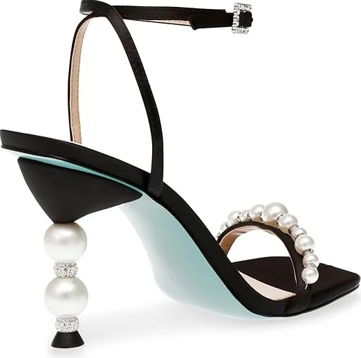 Blue by Betsey Johnson Jacy Heeled Sandals Women's 1-2 inch heel Shoes Gold : 6.5 M, Synthetic - Image 6
