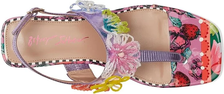Blue by Betsey Johnson Jaydda Women's Wedge Shoes Berry : 8.5 M, Faux Leather - Image 2