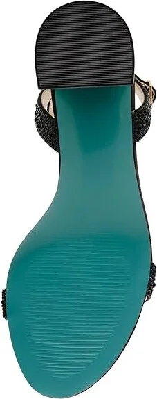 Blue by Betsey Johnson Jean Women's Sandals Black : 7.5 M, Rubber/Synthetic - Image 3