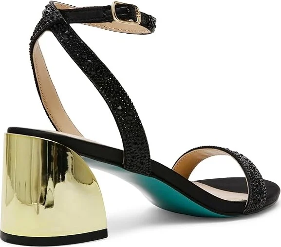 Blue by Betsey Johnson Jean Women's Sandals Black : 7.5 M, Rubber/Synthetic - Image 7