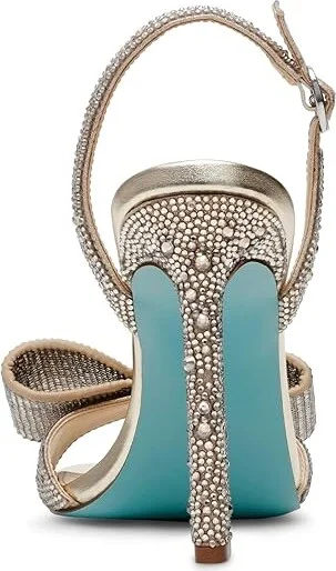 Blue by Betsey Johnson Joel Women's Sandals Light Gold : 8 M, Rubber/Synthetic - Image 4