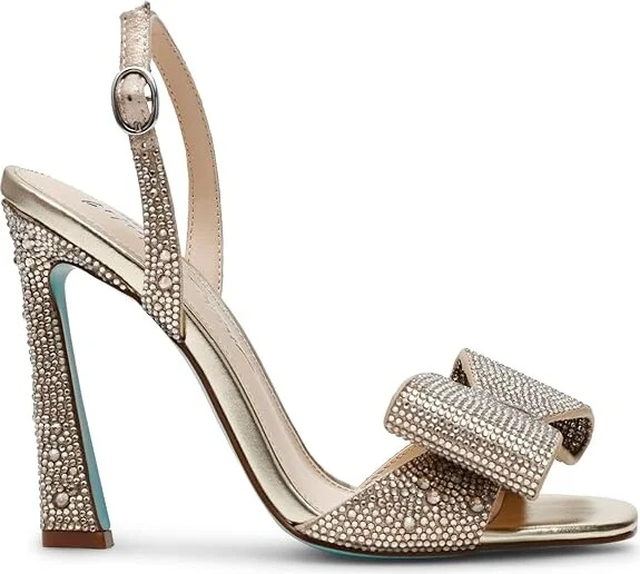 Blue by Betsey Johnson Joel Women's Sandals Light Gold : 8 M, Rubber/Synthetic - Image 6