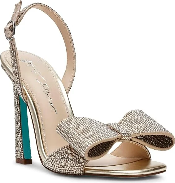 Blue by Betsey Johnson Joel Women's Sandals Light Gold : 8 M, Rubber/Synthetic