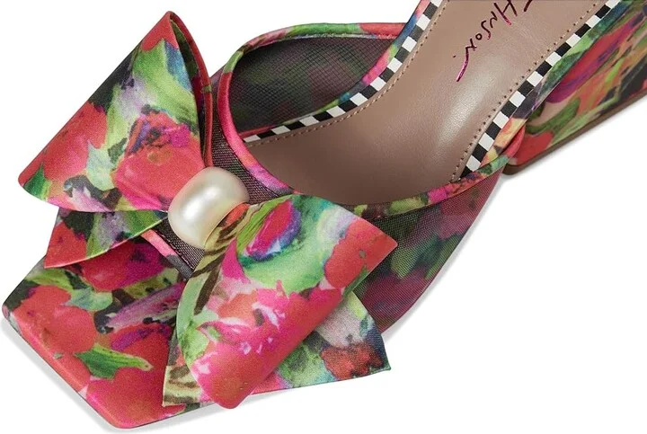 Blue by Betsey Johnson Jordn Women's Sandals Red Green Floral : 10 M, Faux Leather - Image 7