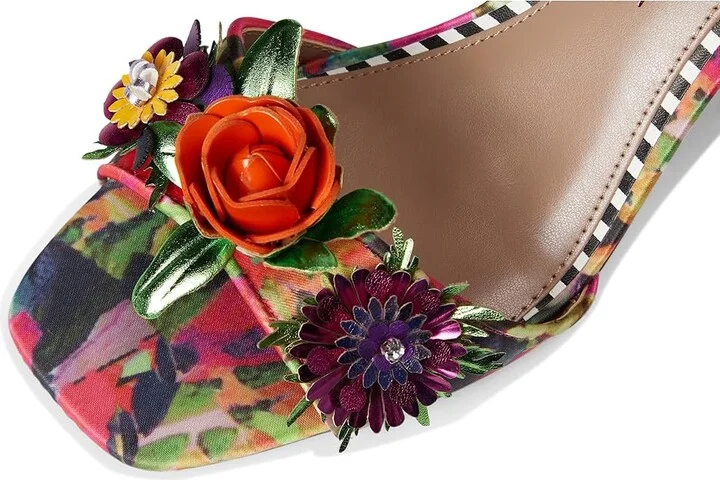Blue by Betsey Johnson Karra Women's Sandals Red/Green Floral : 7.5 M, Synthetic - Image 2