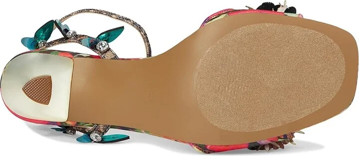 Blue by Betsey Johnson Karra Women's Sandals Red/Green Floral : 7.5 M, Synthetic - Image 3