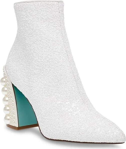 Blue by Betsey Johnson Kasey Women's Boots White : 8 M, Rubber/Synthetic - Image 5