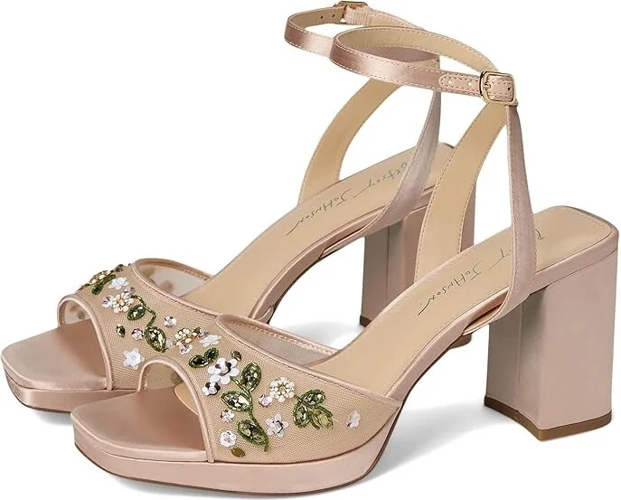 Blue by Betsey Johnson kirra Women's Sandals Nude : 10 M, Faux Leather