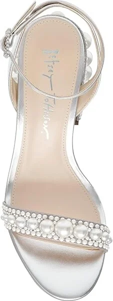 Blue by Betsey Johnson Lexi Women's Sandals Silver : 8.5 M, Rubber/Synthetic - Image 2