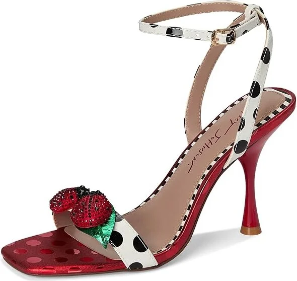 Blue by Betsey Johnson Lolla Women's Sandals Red White : 10 M, Faux Leather - Image 5