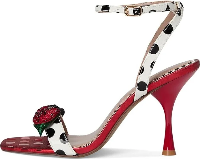 Blue by Betsey Johnson Lolla Women's Sandals Red White : 10 M, Faux Leather - Image 6