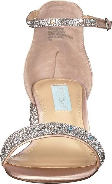 Blue by Betsey Johnson Mari Heeled Sandal Women's Shoes Champagne : 5 M, Textile - Image 6