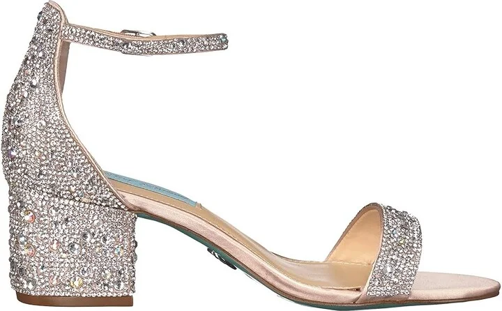 Blue by Betsey Johnson Mari Heeled Sandal Women's Shoes Champagne : 5 M, Textile - Image 8