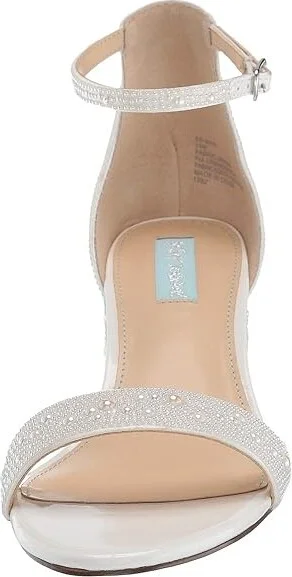 Blue by Betsey Johnson Mari Heeled Sandal Women's Shoes White : 5.5 M, Textile - Image 6