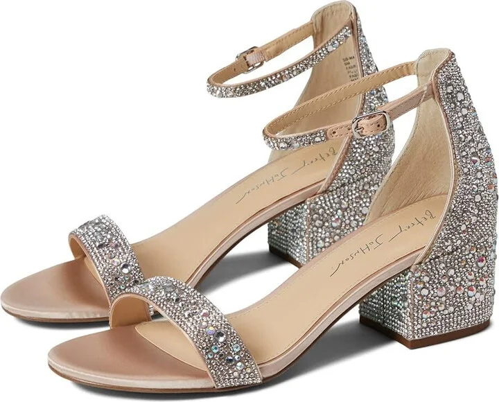 Blue By Betsey Johnson Mari Sandals Womens US 9.5W Champagne Block Heel KHD2653