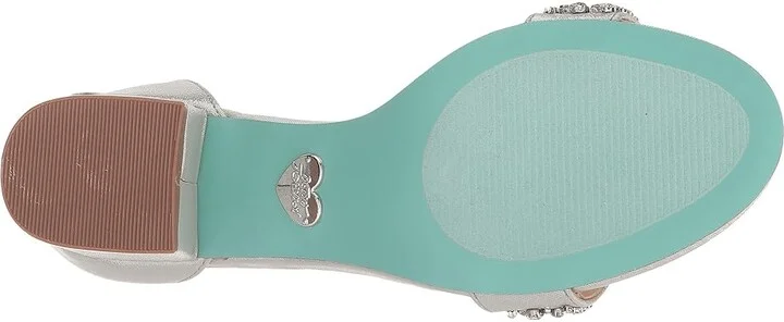 Blue by Betsey Johnson Mel High Women's Heels Silver Satin 1 : 5.5 M, Textile - Image 4