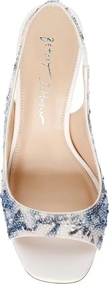 Blue by Betsey Johnson Mina Women's 1-2 inch heel Shoes Blue Floral : 6 M - Image 2