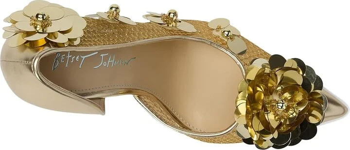Blue by Betsey Johnson Nash High Women's Heels Gold : 6 M, Rubber/Synthetic - Image 2