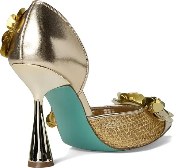 Blue by Betsey Johnson Nash High Women's Heels Gold : 6 M, Rubber/Synthetic - Image 4