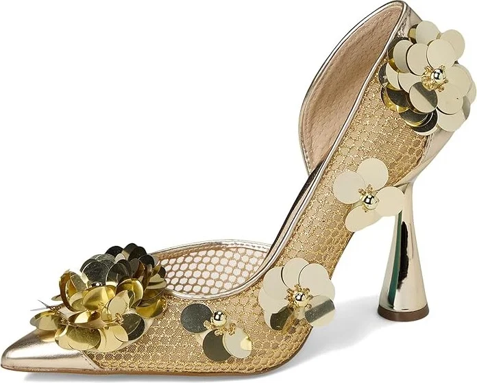 Blue by Betsey Johnson Nash High Women's Heels Gold : 6 M, Rubber/Synthetic - Image 5
