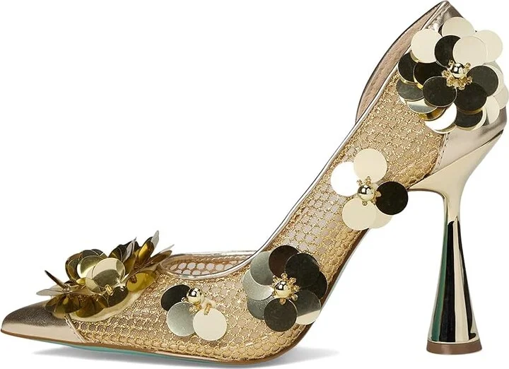 Blue by Betsey Johnson Nash High Women's Heels Gold : 6 M, Rubber/Synthetic - Image 6