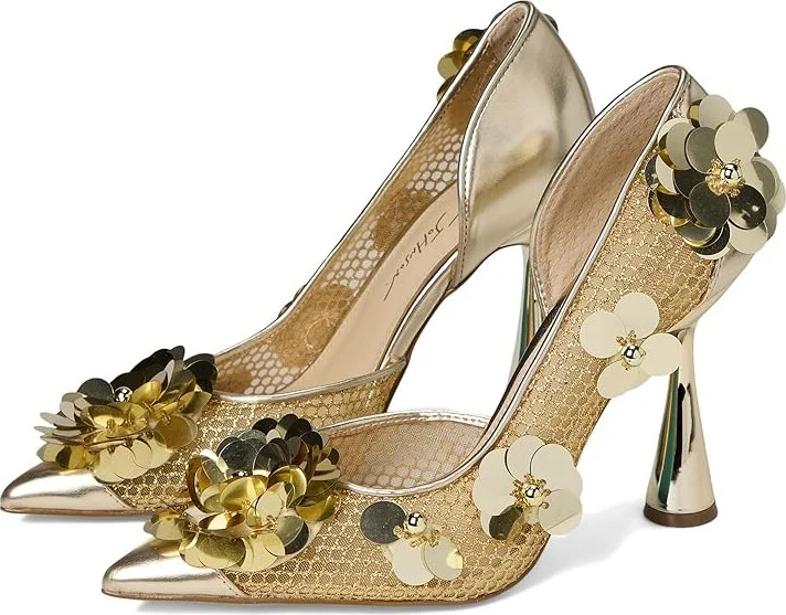 Blue by Betsey Johnson Nash High Women's Heels Gold : 6 M, Rubber/Synthetic