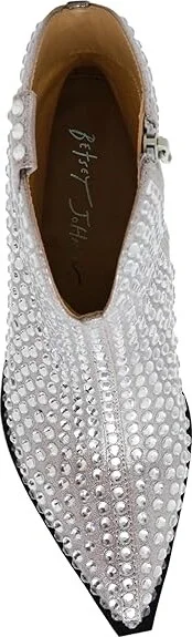 Blue by Betsey Johnson Neil Women's Boots Silver : 9 M, Synthetic - Image 2