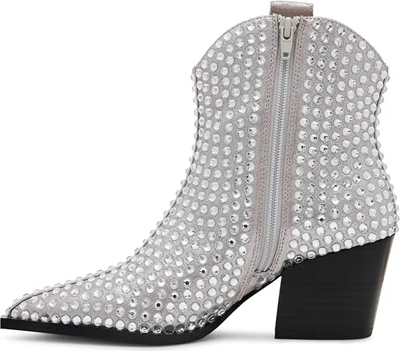 Blue by Betsey Johnson Neil Women's Boots Silver : 9 M, Synthetic - Image 6