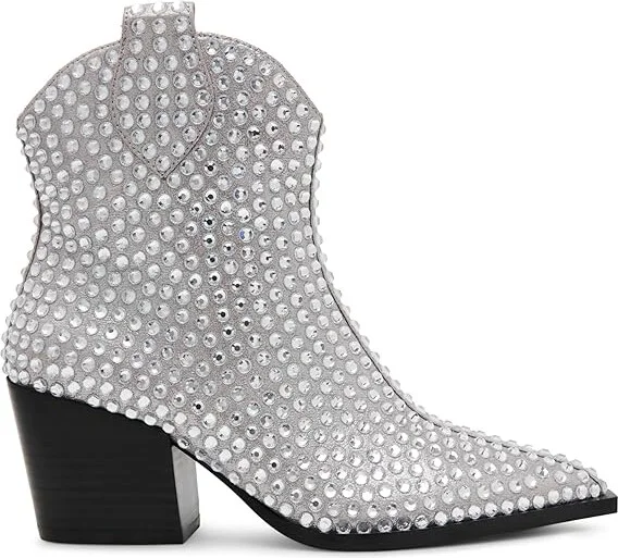 Blue by Betsey Johnson Neil Women's Boots Silver : 9 M, Synthetic - Image 7