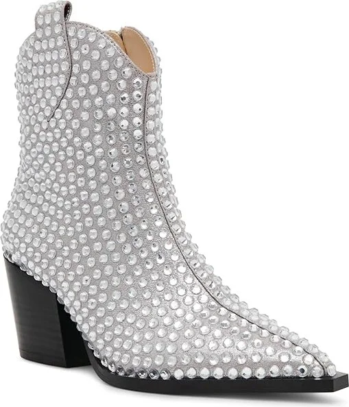 Blue by Betsey Johnson Neil Women's Boots Silver : 9 M, Synthetic