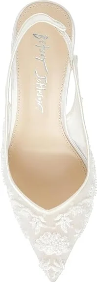 Blue by Betsey Johnson Nikki High Women's Heels Ivory : 5.5 M, Synthetic - Image 2