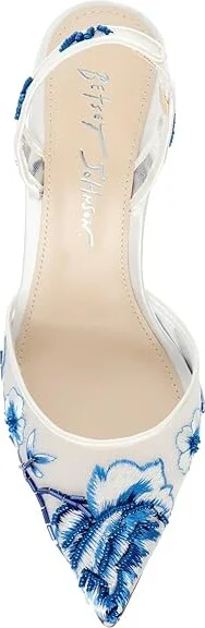 Blue by Betsey Johnson Patch High Women's Heels Blue Floral : 9.5 M, Synthetic - Image 2