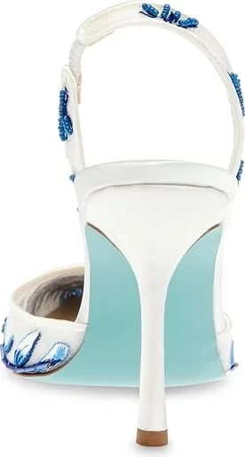 Blue by Betsey Johnson Patch High Women's Heels Blue Floral : 9.5 M, Synthetic - Image 4