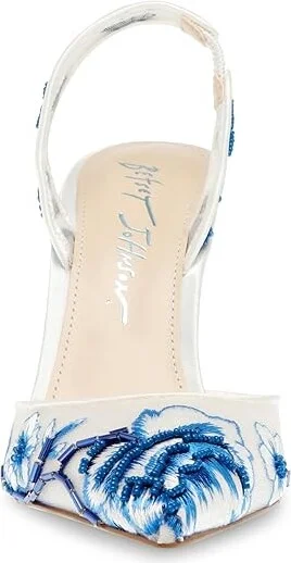 Blue by Betsey Johnson Patch High Women's Heels Blue Floral : 9.5 M, Synthetic - Image 5