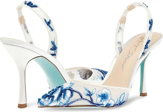 Blue by Betsey Johnson Patch High Women's Heels Blue Floral : 9.5 M, Synthetic