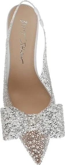 Blue by Betsey Johnson Patti High Women's Heels Pearl : 8.5 M, Rubber/Synthetic - Image 2