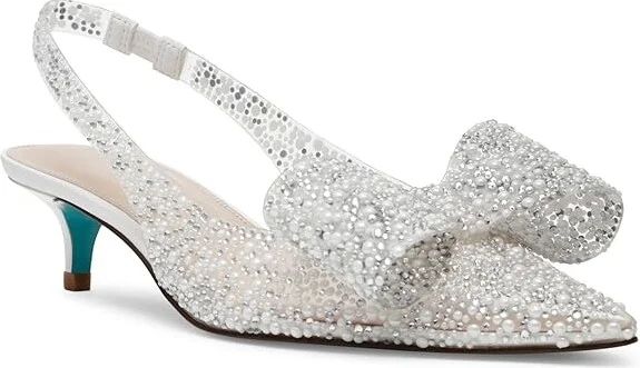 Blue by Betsey Johnson Patti High Women's Heels Pearl : 8.5 M, Rubber/Synthetic