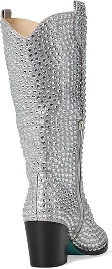 Blue by Betsey Johnson Randy Women's Boots Silver : 7.5 M, Rubber - Image 4