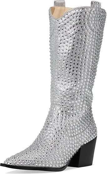Blue by Betsey Johnson Randy Women's Boots Silver : 7.5 M, Rubber - Image 5