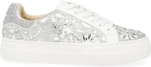 Blue by Betsey Johnson Reily Women's Shoes White : 5.5 M, Textile - Image 5