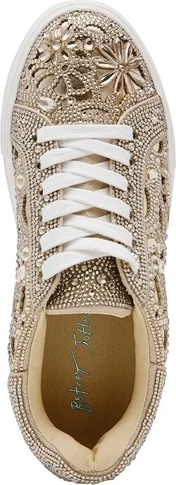 Blue by Betsey Johnson Reily Women's Shoes White : 5.5 M, Textile - Image 7