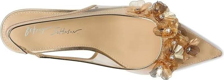 Blue by Betsey Johnson Robin High Women's Heels Gold : 9 M, Leather/Rubber - Image 2
