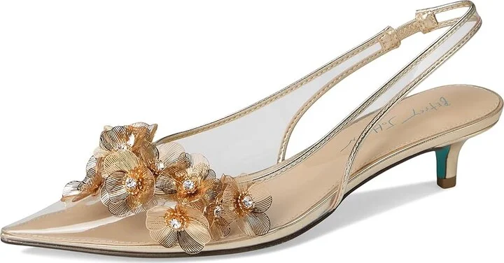 Blue by Betsey Johnson Robin High Women's Heels Gold : 9 M, Leather/Rubber - Image 5