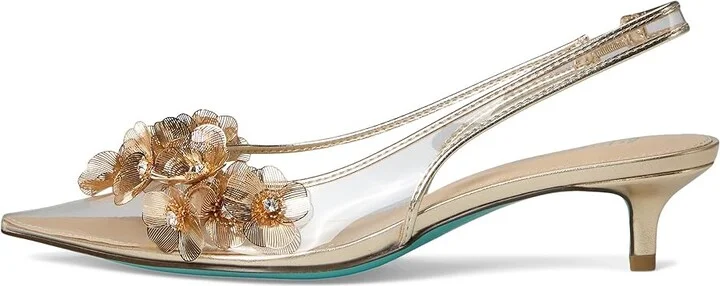 Blue by Betsey Johnson Robin High Women's Heels Gold : 9 M, Leather/Rubber - Image 6