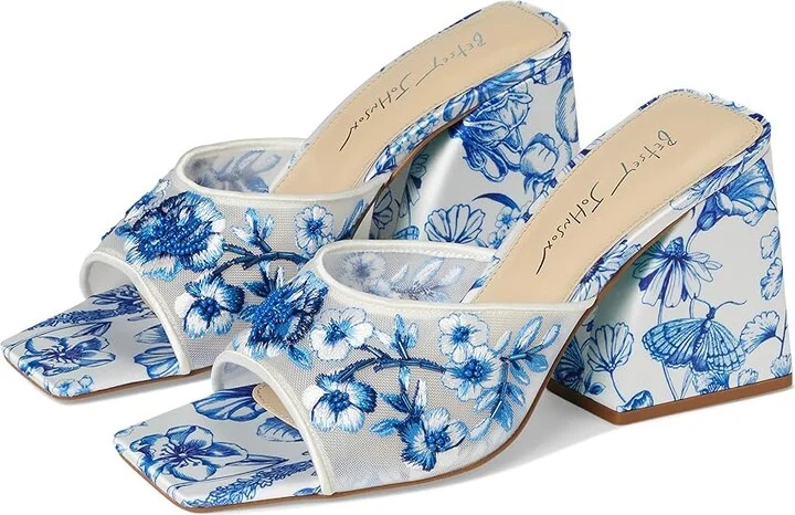 White,blue Floral