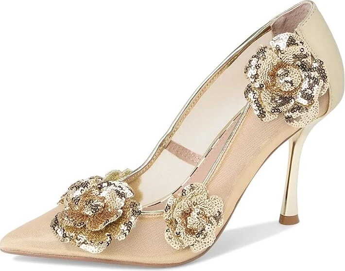 Blue by Betsey Johnson Rossa High Women's Heels Gold : 8.5 M, Rubber/Synthetic - Image 5