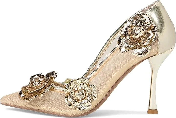 Blue by Betsey Johnson Rossa High Women's Heels Gold : 8.5 M, Rubber/Synthetic - Image 6