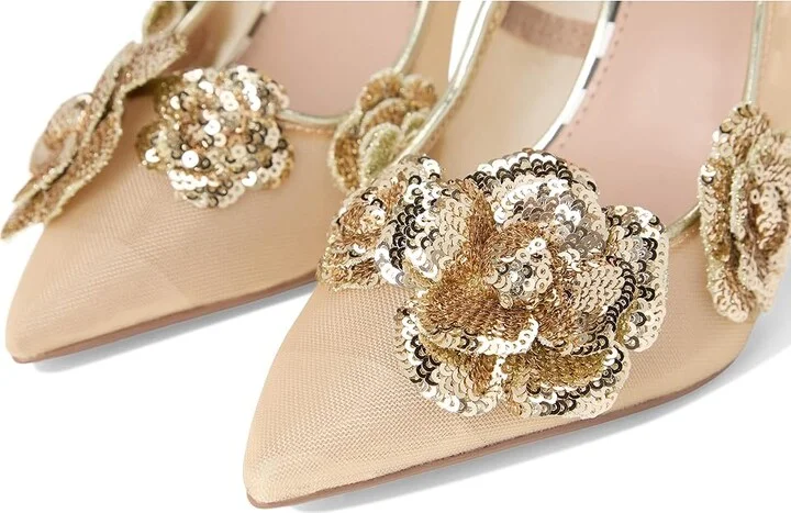Blue by Betsey Johnson Rossa High Women's Heels Gold : 8.5 M, Rubber/Synthetic - Image 7