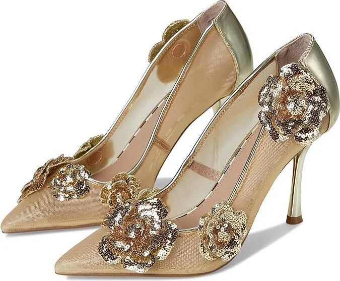 Blue by Betsey Johnson Rossa High Women's Heels Gold : 8.5 M, Rubber/Synthetic