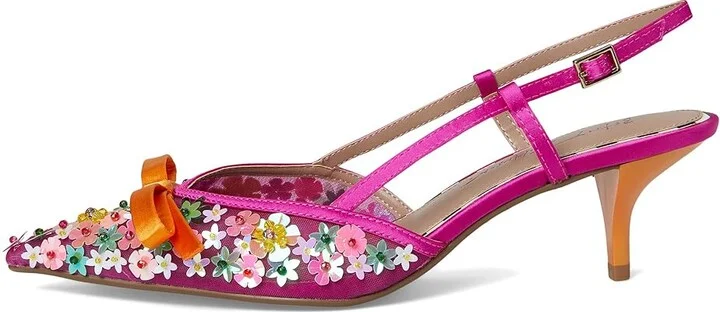 Blue by Betsey Johnson Sadyy Women's Wedge Shoes Fuchsia : 8 M, Leather/Rubber - Image 6
